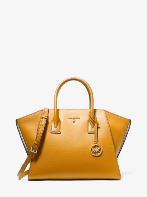 Avril Large Leather Top-Zip Satchel | Michael Kors