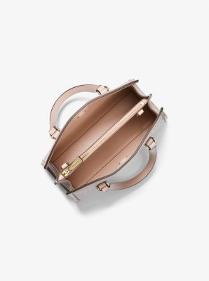 Chantal Small Logo Messenger Bag in VANILLA/SOFT PINK | Michael Kors