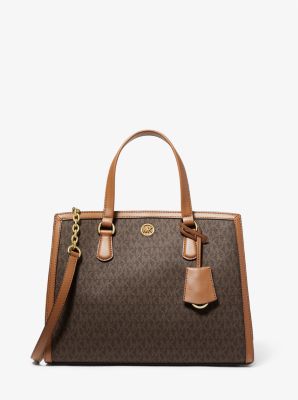 Michael Kors Edith Signature Small Satchel Brown Acorn