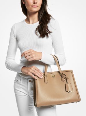 Chantal Medium Pebbled Leather Satchel | Michael Kors