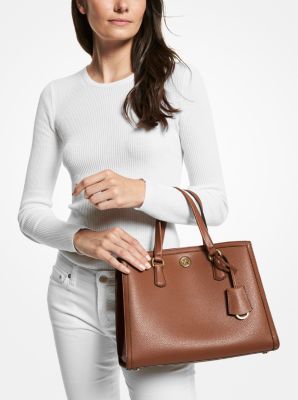 Chantal Medium Pebbled Leather Satchel image number 2