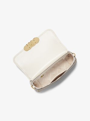 Mk Parker Medium Logo Crossbody Bag - Van/cream - Michael Kors