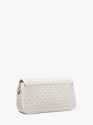 Michael Kors Parker Medium Logo Crossbody Bag In Natural