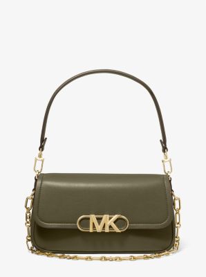 Bolso de hombro Parker mediano de piel in OLIVA | Michael Kors