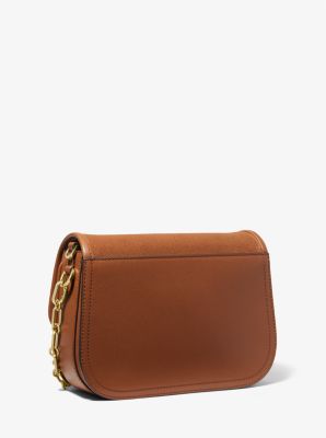Parker Medium Suede Messenger Bag in LUGGAGE | Michael Kors