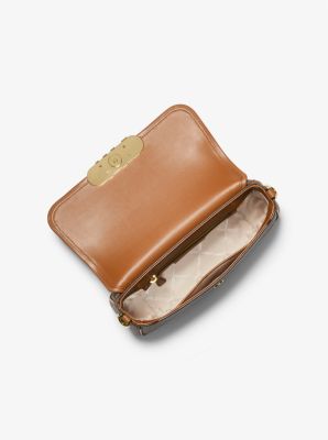 Brooklyn Flap Crossbody in Brown & Acorn - Michael Kors