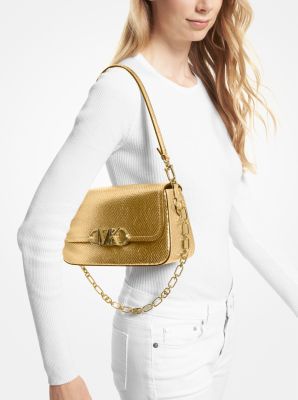 MICHAEL Michael Kors Ava Small Metallic Top Handle Satchel