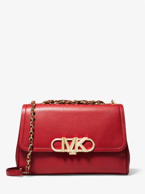 Parker Extra-Large Leather Shoulder Bag in CRIMSON | Michael Kors