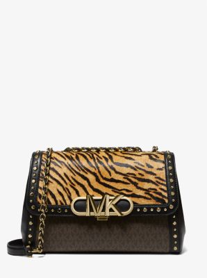 Parker Medium Animal Print Calf Hair Shoulder Bag