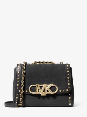 Parker Medium Studded Suede Shoulder Bag | Michael Kors