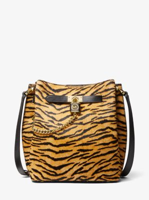 Michael Kors Hamilton Traveler Leopard Calf Hair Large Satchel