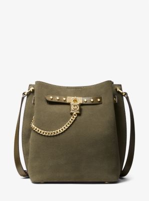 Michael Kors Olive Medium Leather Hamilton Legacy Messenger Bag