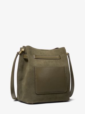 Suede Crossbody Green Leather Shoulder Leather Bag Sling Bag 