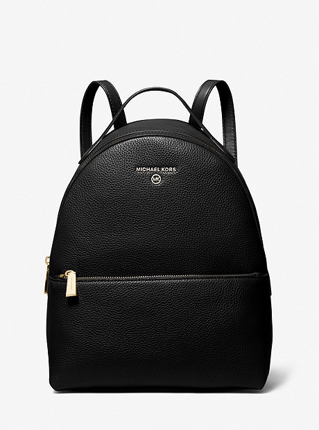 Valerie Medium Pebbled Leather Backpack - BLACK - 30F2G9VB2L