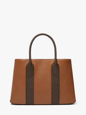 austin large pebbled leather satchel