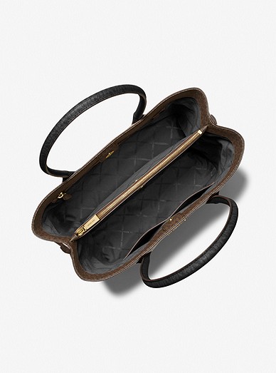 Austin Large Pebbled Leather And Logo Tote Bag | Michael Kors