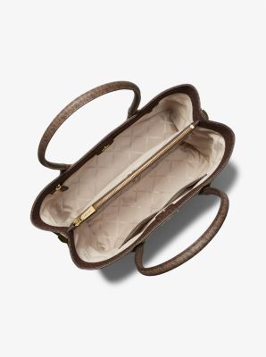 Austin Large Pebbled Leather and Logo Tote Bag