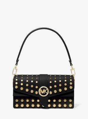 Michael Kors Quilted Leather Studded Greenwich Bag PA-2111 Black Pony-style  calfskin ref.857922 - Joli Closet