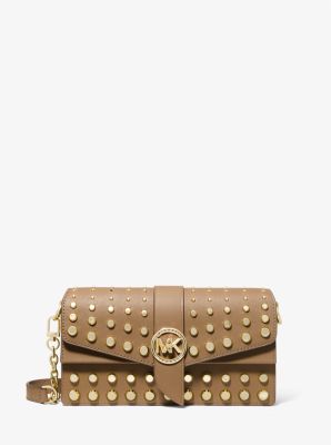 Greenwich Medium Studded Saffiano Leather Convertible Shoulder Bag image number 4