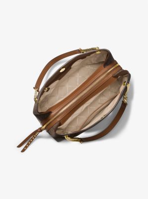 Michael Kors Piper Large Metallic Shoulder Bag