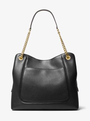 8 Other Reasons Chain Strap Shoulder Bag with Gold Hardware in Black
