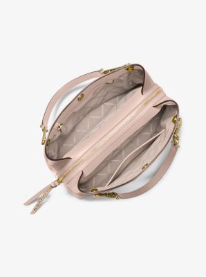 Grand sac porté épaule Piper en cuir grainé in ROSE DOUX | Michael Kors