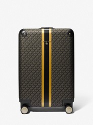Metallic Logo Stripe Suitcase - BLACK/GOLD - 30F2GTFT5M
