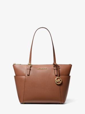 Jet Set Large Crossgrain Leather Top-zip Tote Bag