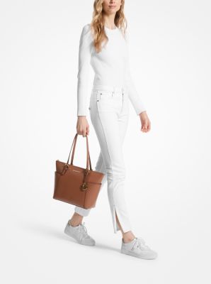 Jet Set Large Crossgrain Leather Top-zip Tote Bag