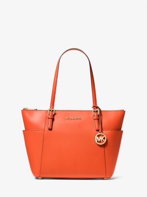 Michael kors jet set large leather tote online