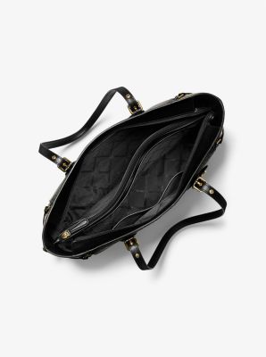 Voyager Medium Two-Tone Metallic Logo Tote Bag | Michael Kors