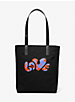 Watch Hunger Stop LOVE Large Cotton Canvas Tote Bag image number 0