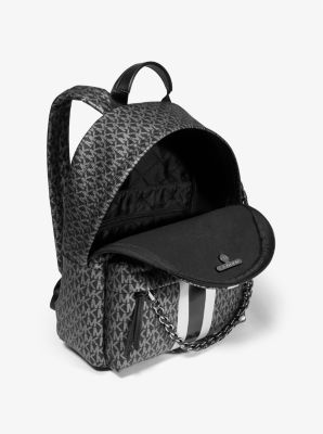 slater medium metallic logo stripe backpack