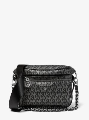 MICHAEL Michael Kors MK Slater Medium Metallic Logo Sling Pack