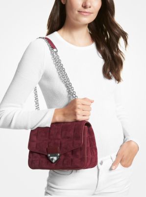 SoHo Large Quilted Suede Shoulder Bag image number 3