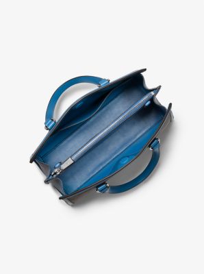 Sac à main Chantal de taille moyenne à logo in BLEU HÉRITAGE | Michael Kors