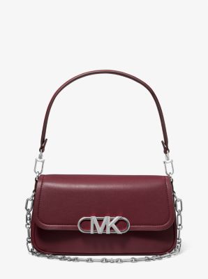 Parker Medium Leather Shoulder Bag in MERLOT | Michael Kors