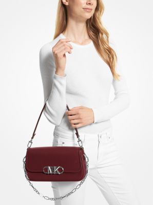 Parker Medium Leather Shoulder Bag in MERLOT | Michael Kors