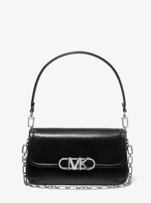 The Flap Convertible Crossbody Bag in Snake Embossed Leather