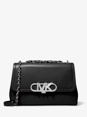 Calvin Klein Embossed Lock Logo Shoulder Bag - Black