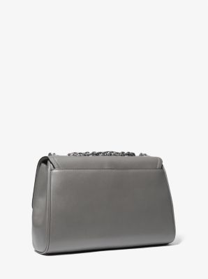 Bolso de hombro Parker extragrande de piel in GRIS JASPEADO | Michael Kors