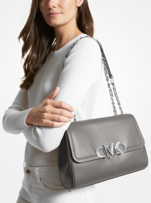 Bolso de hombro Parker extragrande de piel in GRIS JASPEADO | Michael Kors
