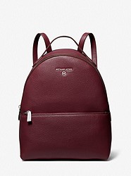 Valerie Medium Pebbled Leather Backpack - MERLOT - 30F2S9VB2L