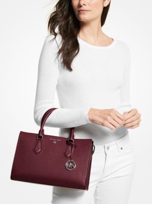 valerie medium pebbled leather satchel