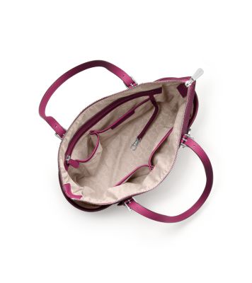 Jet Set Leather Top-Zip Tote Bag image number 1