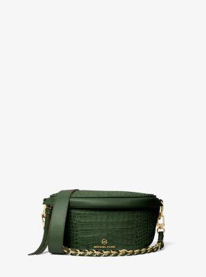 Slater Extra-Small Crocodile Embossed Leather Sling Pack | Michael Kors ...