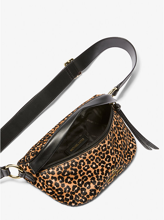 Slater Extra-Small Leopard Print Calf Hair Sling Pack image number 1