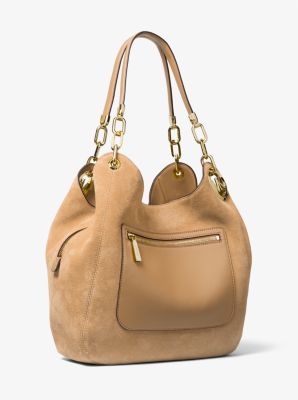 Lillie Large Suede Shoulder Bag