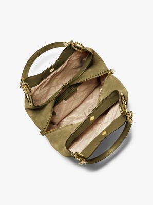 Bolso de hombro Lillie grande de ante