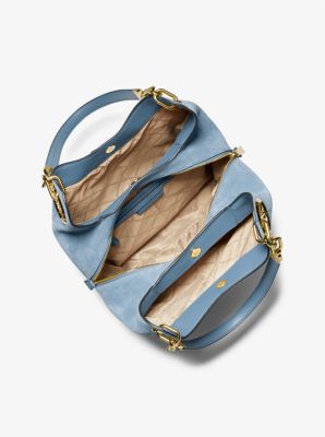Lillie Large Suede Shoulder Bag in CHAMBRAY | Michael Kors
